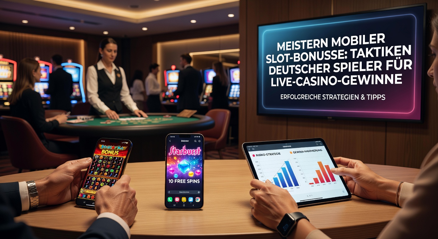 Live-Casino-Tisch mit Dealer und Slot-Bonus-Overlay auf Mobile-Gerät