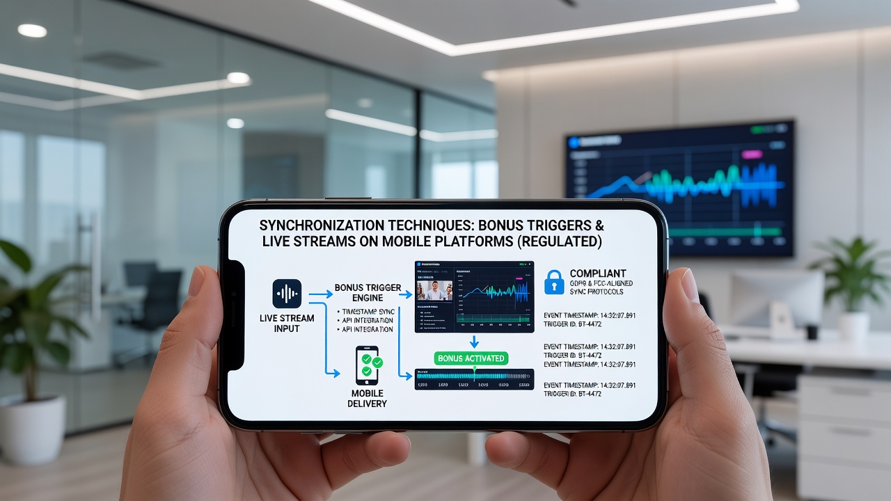 Entwicklerteam analysiert Synchronisationsdaten zwischen Bonus-Trigger und Live-Stream auf mobilen Testgeräten
