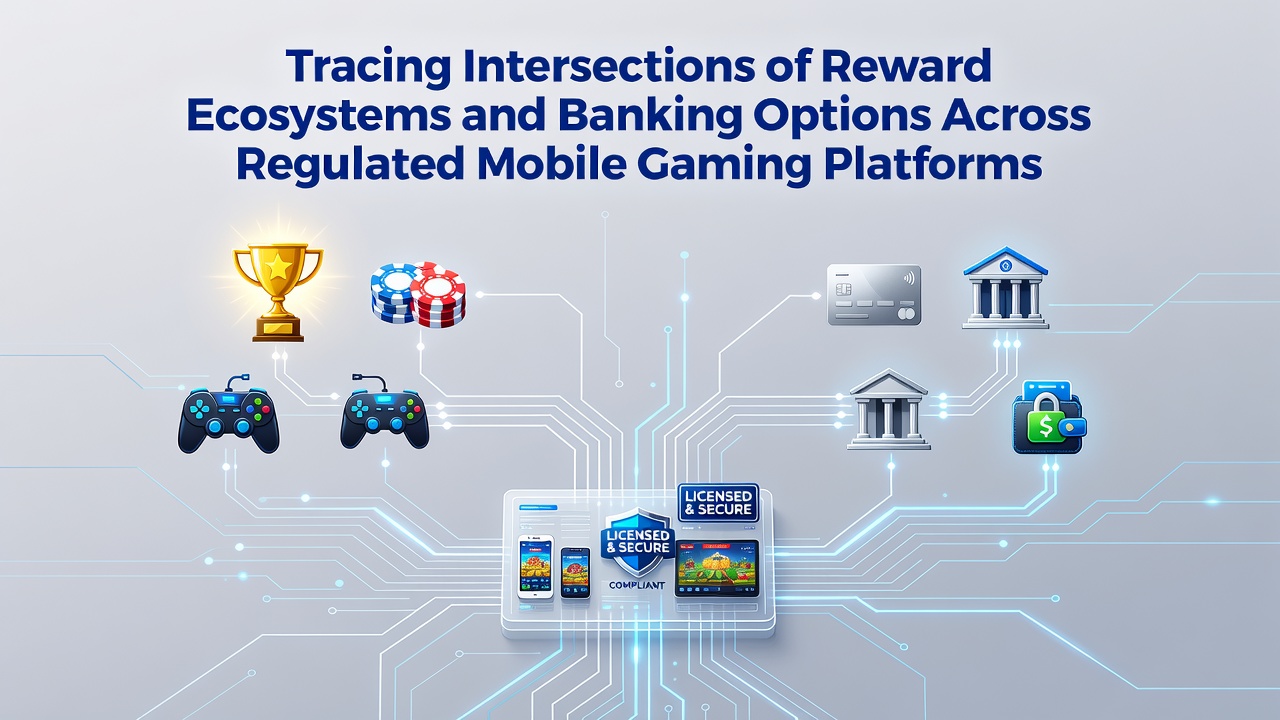 Darstellung von Belohnungsökosystemen und Bankoptionen auf mobilen Gaming-Plattformen